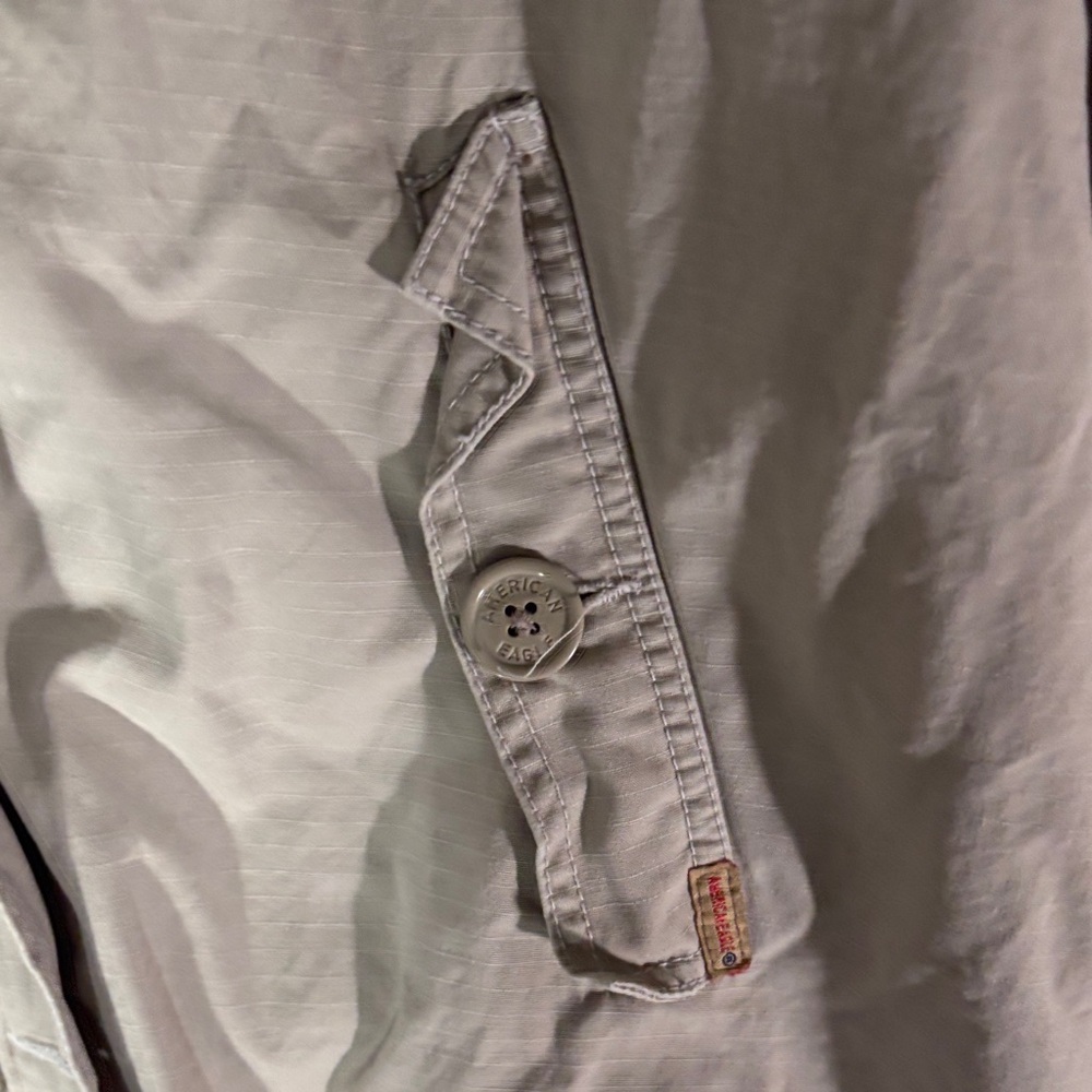 American Eagle Outfitters Beige Hooded Utility Jacket - Picture 8 of 16